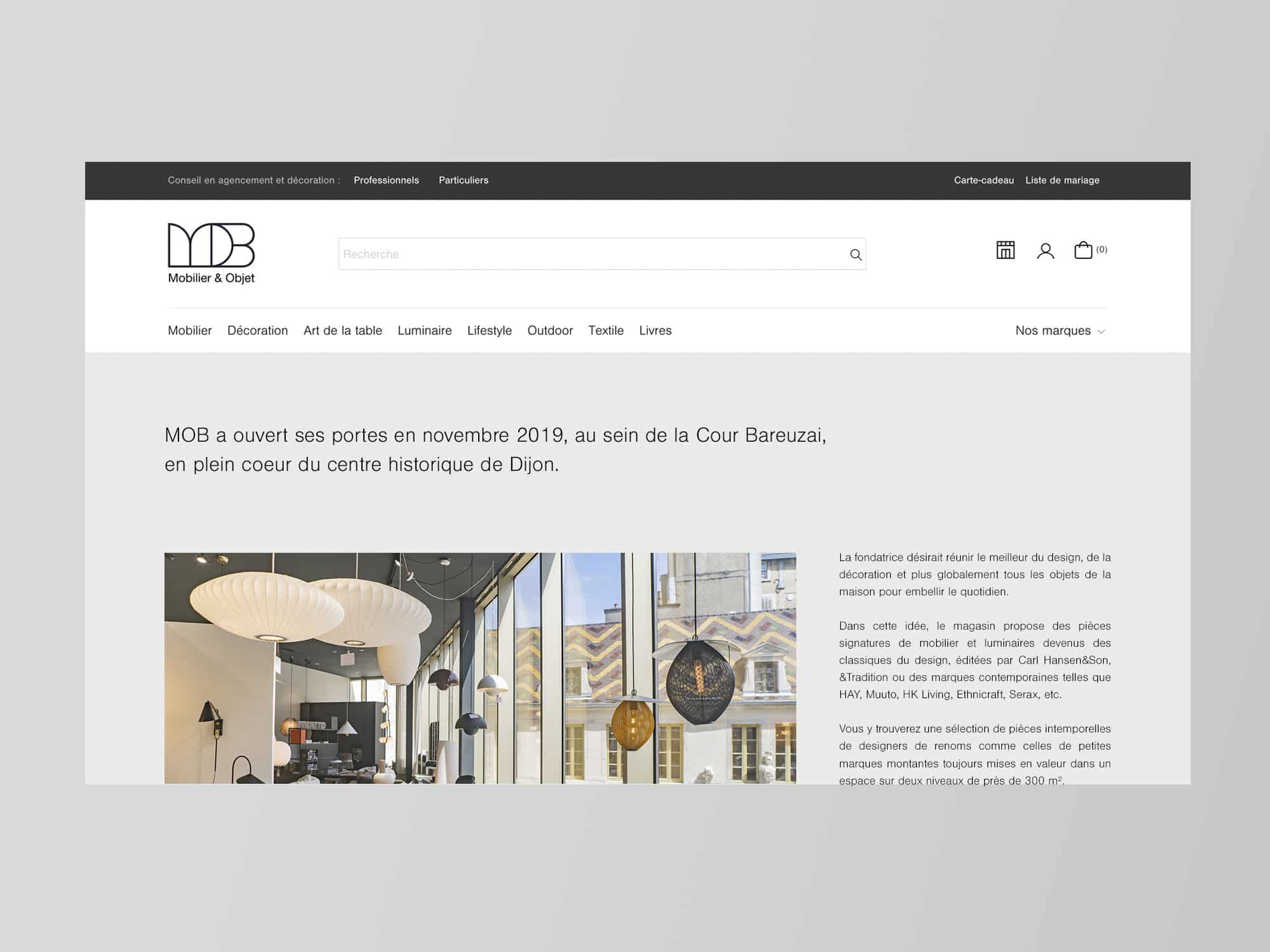 Web design site e-commerce MOB Dijon