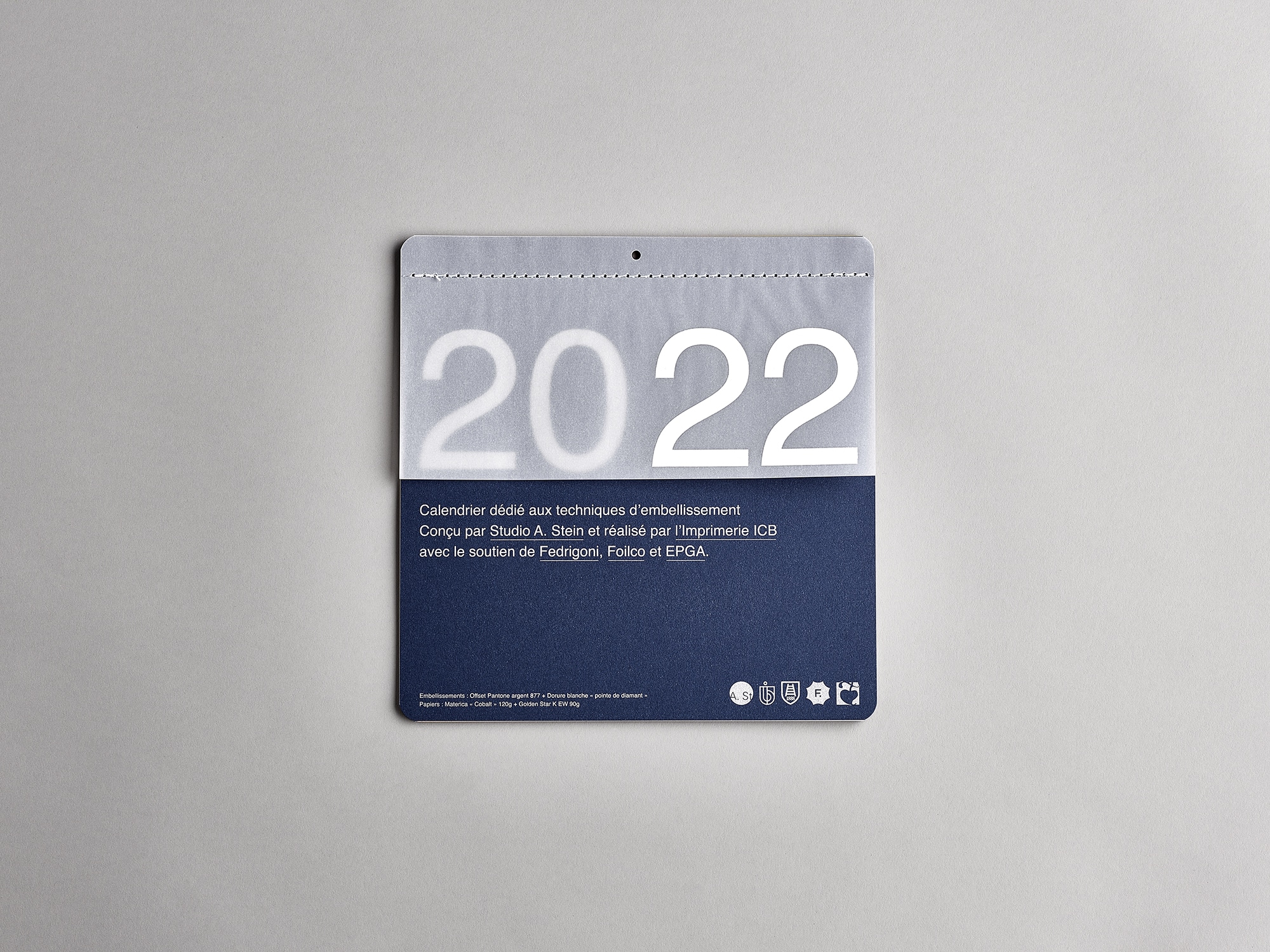 Conception calendrier dédié à l'impression pour ICB et Fedrigoni