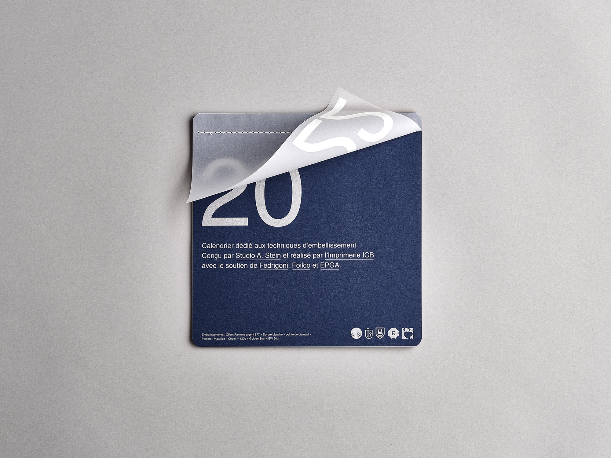 Conception calendrier dédié à l'impression pour ICB et Fedrigoni