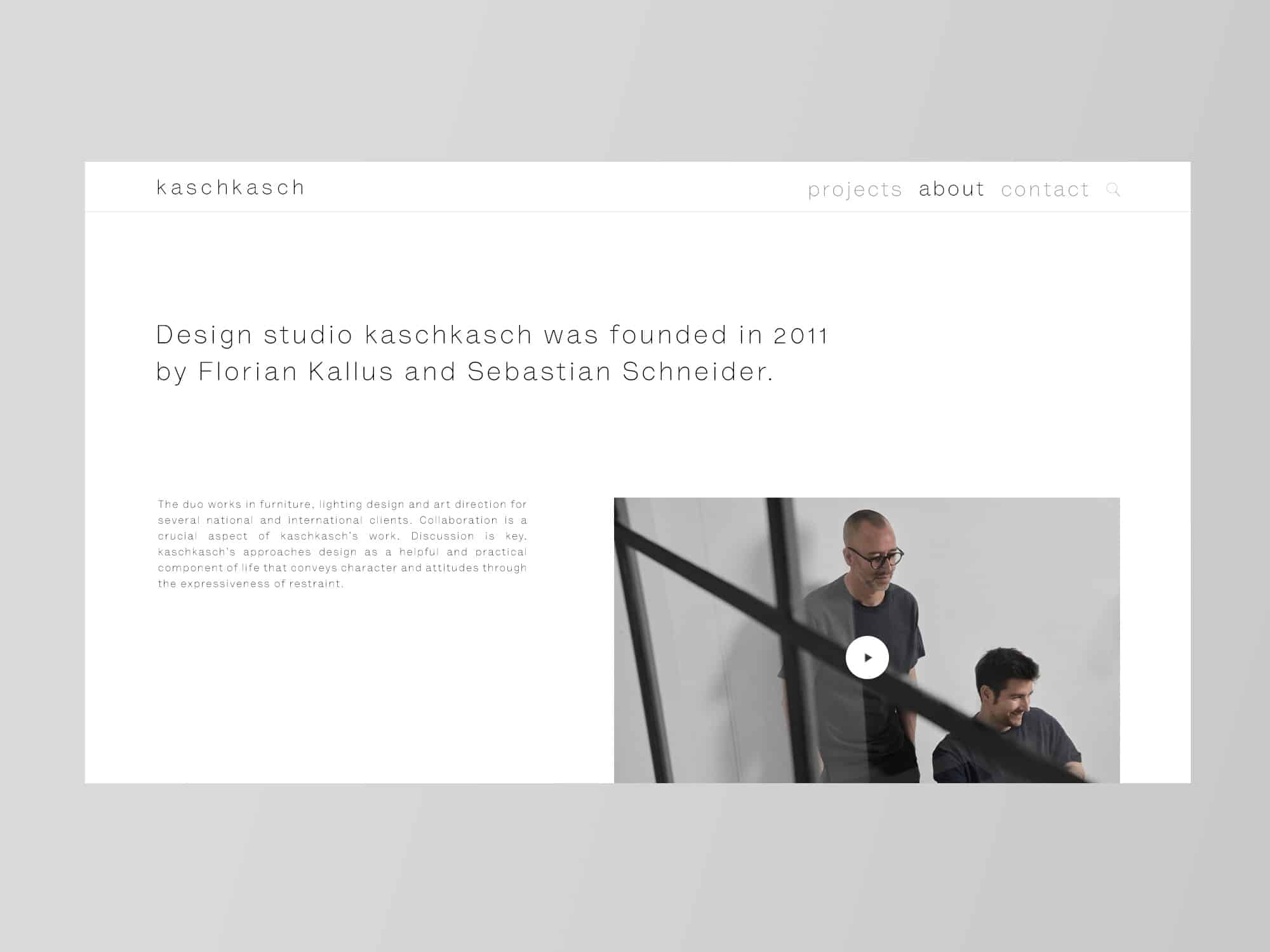 Web design site vitrine des designers kaschkasch