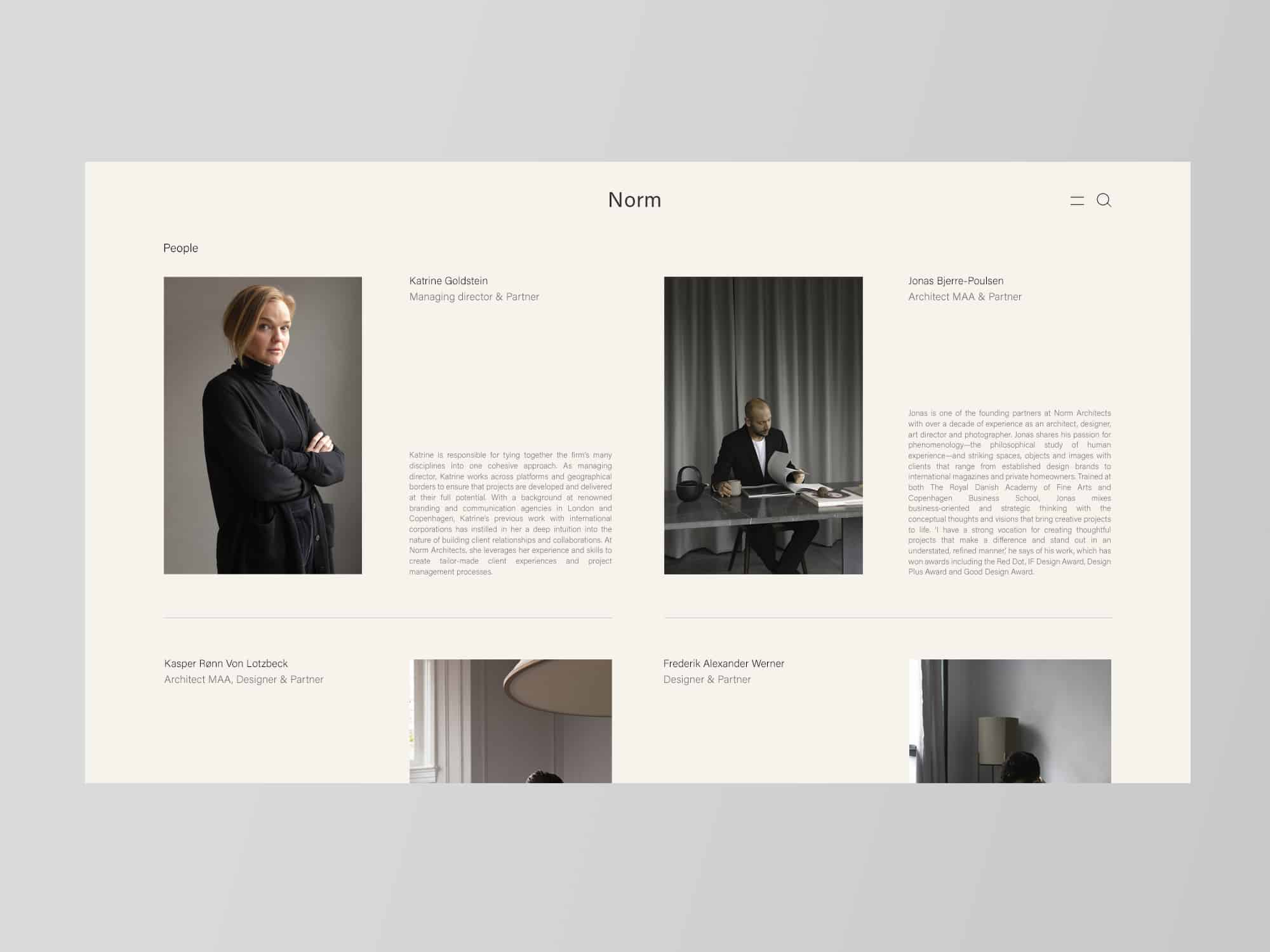 Web design site Norm Architecture