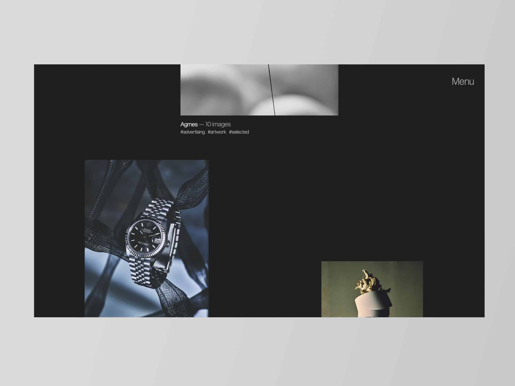 Web design d'un site vitrine pour le photographe Leandro Farina