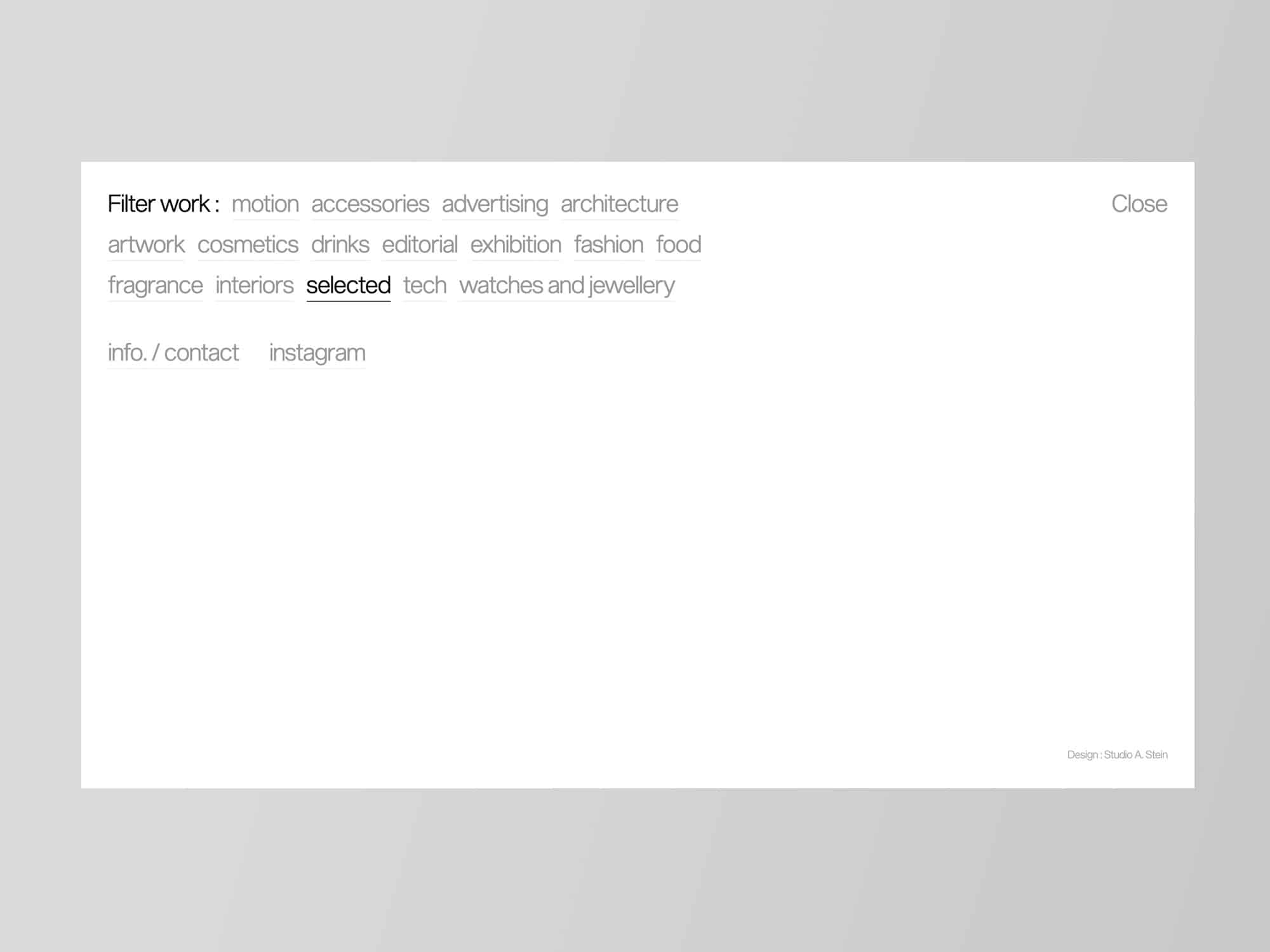 Web design d'un site vitrine pour le photographe Leandro Farina